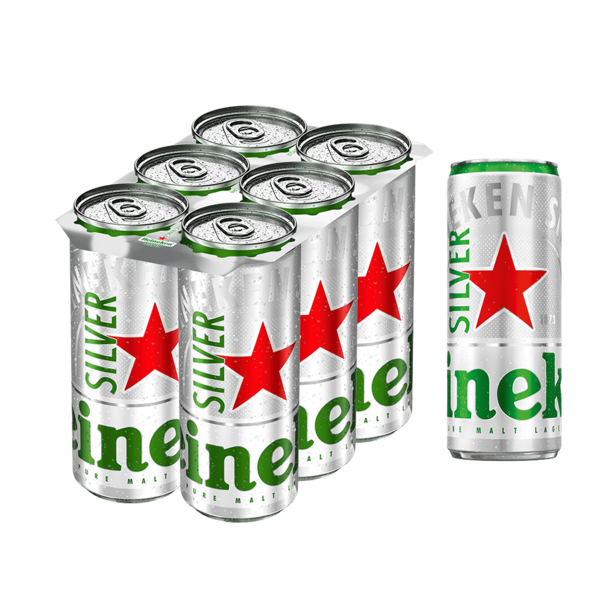 Heineken Silver 330ml Can 6-Pack - Boozy.ph