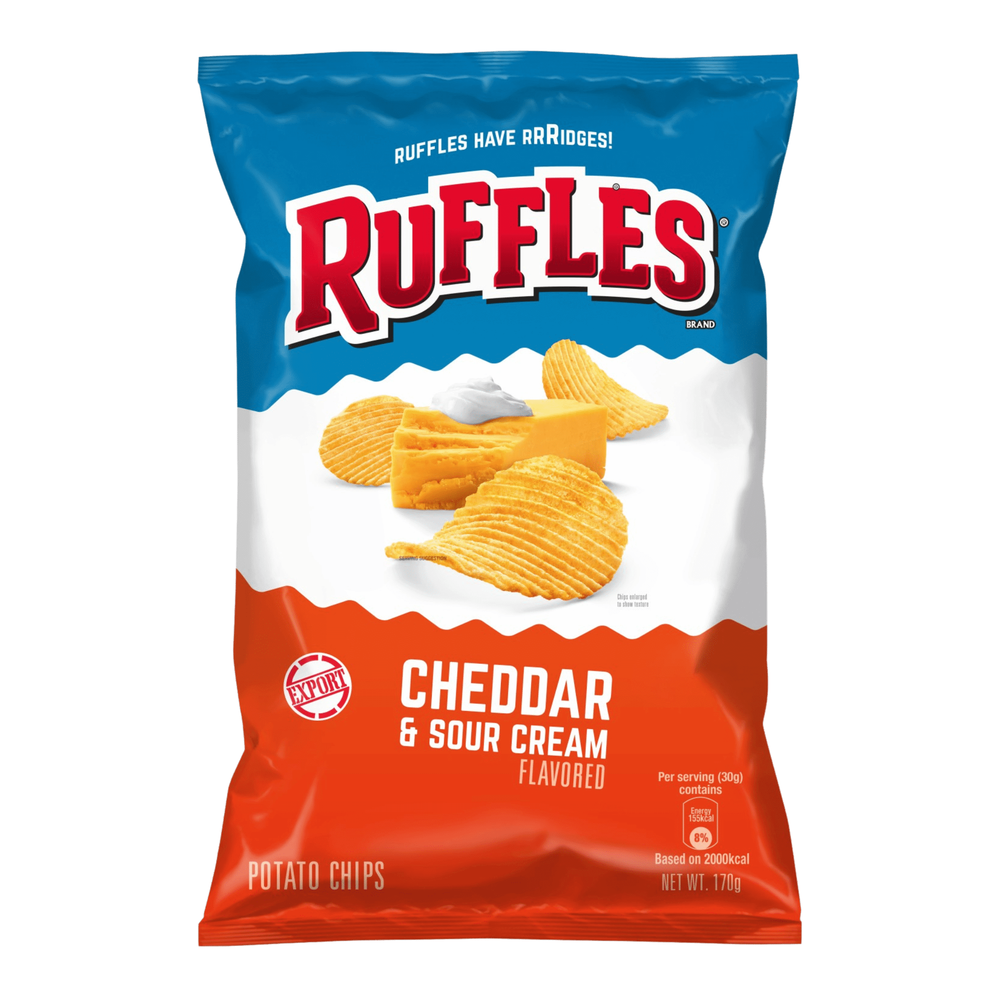 Ruffles Cheddar and Sour Cream 170g Boozy.ph