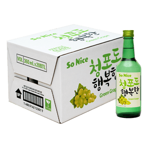 So Nice Green Grape Soju 360ml Case of 20 at ₱1199.00