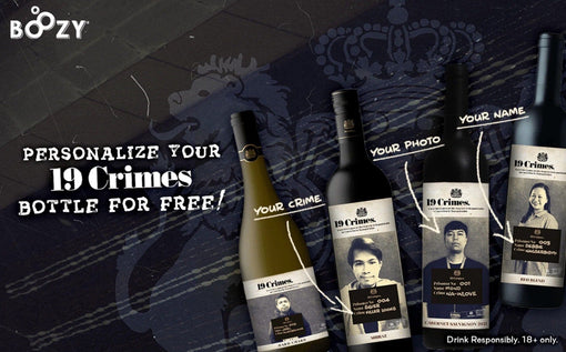 Craft Your Own Convict Tale with Personalized 19 Crimes Wine!