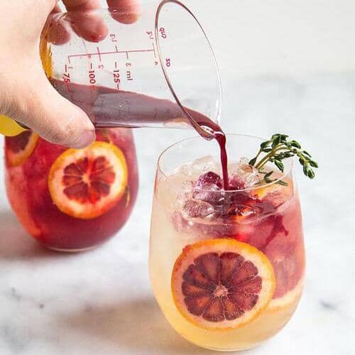 Blood Orange Elderflower Gin Cocktail
