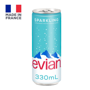 Evian Natural Mineral Water Sparkling Can 330ml at ₱99.00 | Boozy.ph