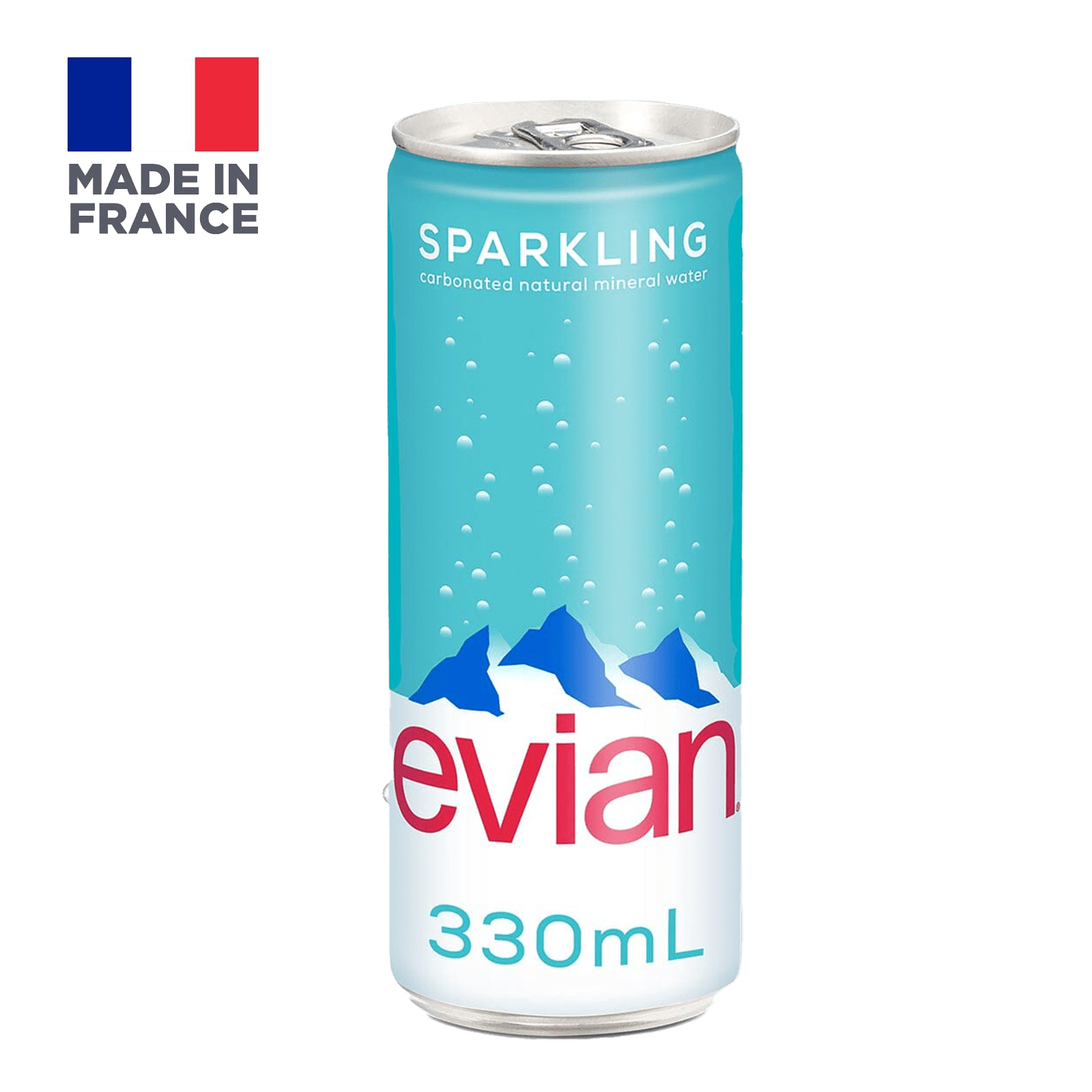 Evian Natural Mineral Water Sparkling Can 330ml at ₱99.00 | Boozy.ph