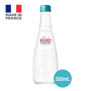 Evian Natural Mineral Water Sparkling Glass 330ml at ₱139.00 | Boozy.ph