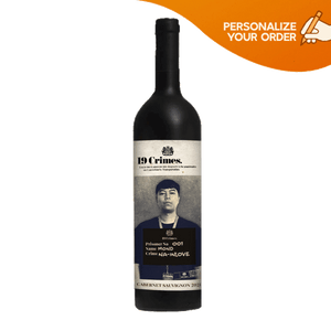 19 Crimes Cabernet Sauvignon Australian Red Wine 750ml Personalized Bottle at ₱779.00 | Boozy.ph