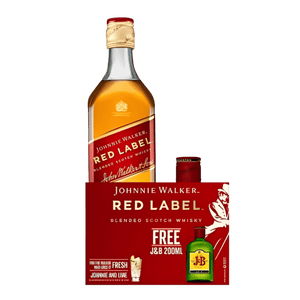 Johnnie Walker Red Label 1L with J&B 200ml at ₱949.00
