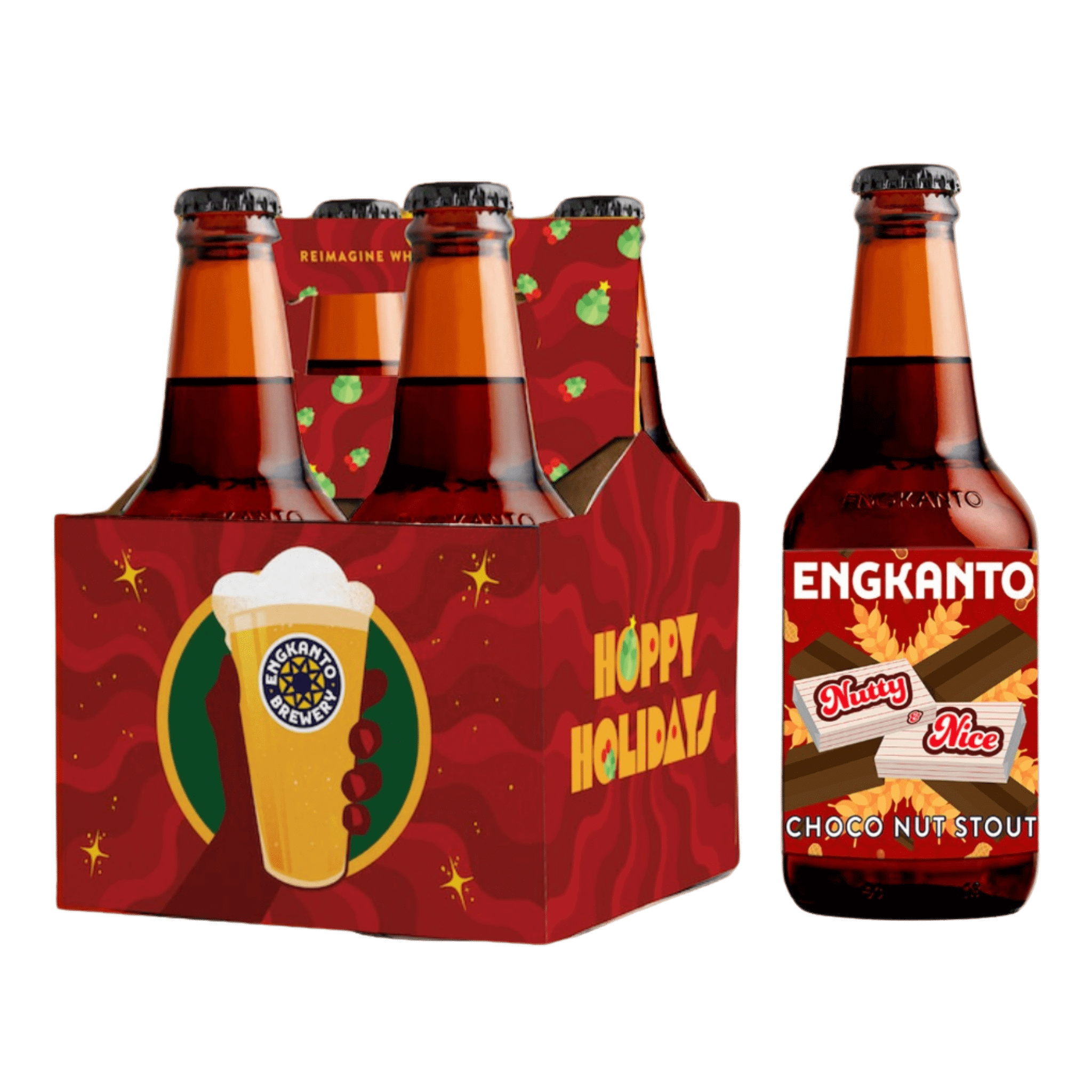 Engkanto Nutty & Nice Choco Nut Stout 330ml Bottle 4-Pack