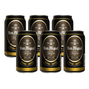 San Miguel Cerveza Negra 330ml Can Bundle of 6 at ₱534.00 | Boozy.ph