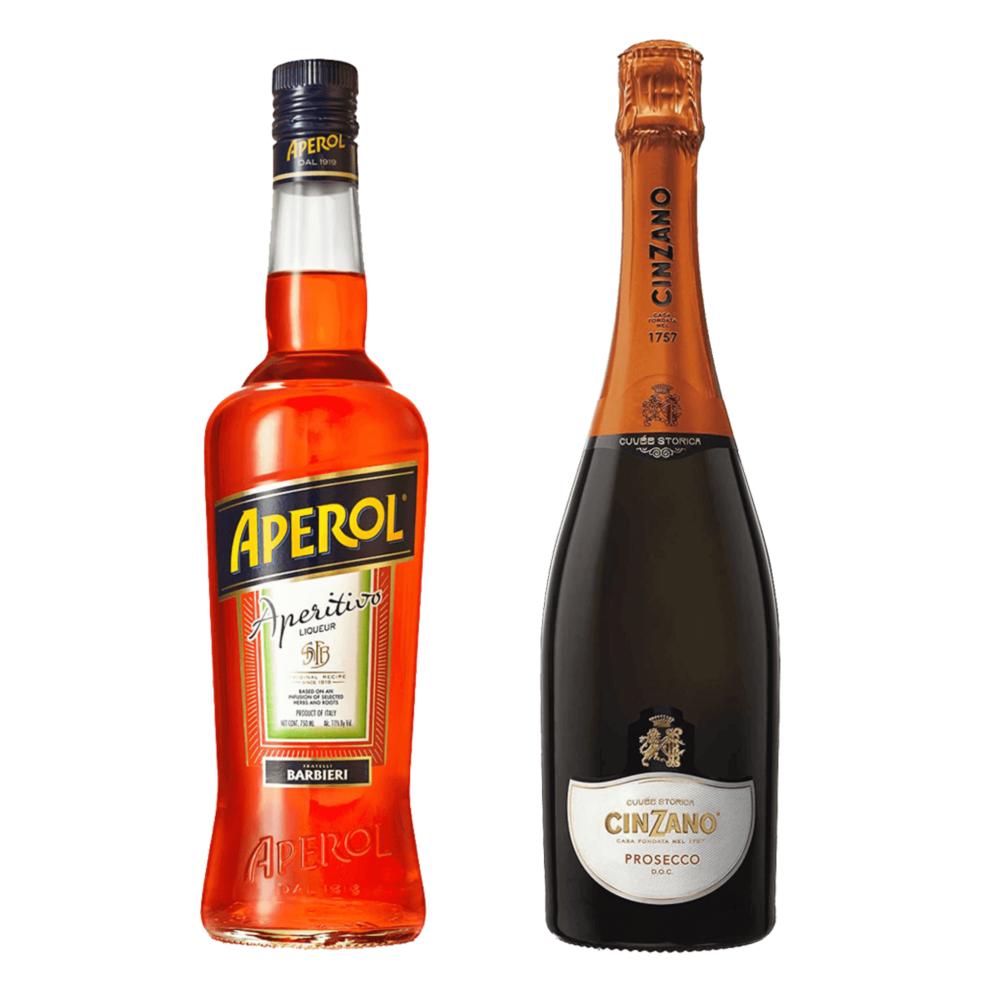 Aperol 700ml + Cinzano Prosecco 750ml at ₱1998.00 | Boozy.ph