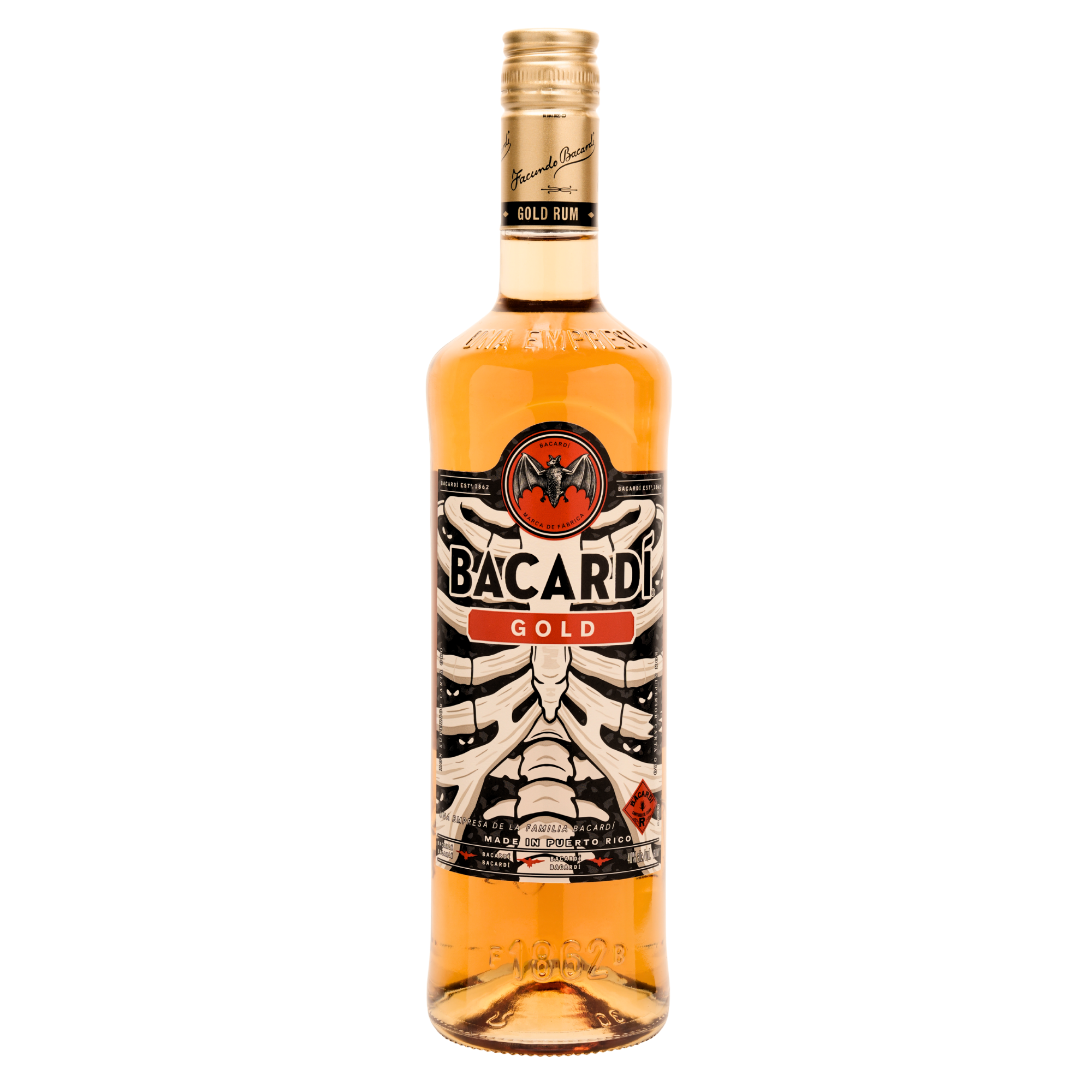 Bacardi Gold 750ml Halloween Edition