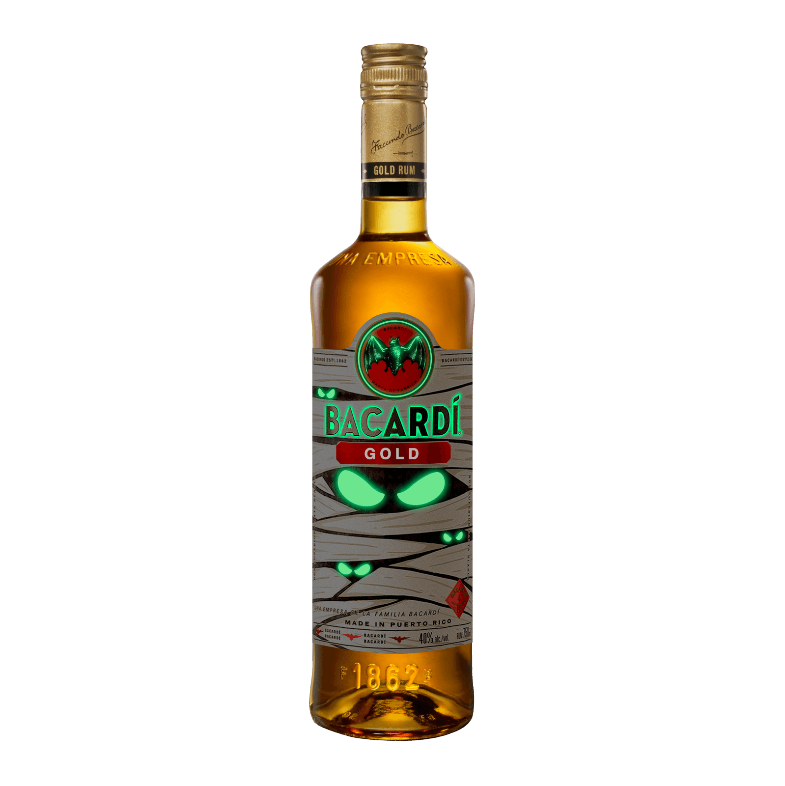 Bacardi Gold 750ml Halloween Edition at ₱699.00 | Boozy.ph