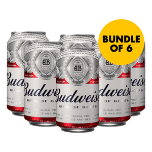 Budweiser Can 330ml Bundle of 6