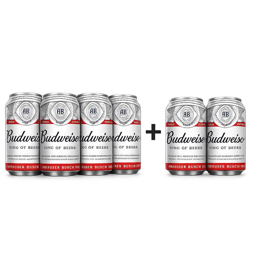 Budweiser Can 330ml (Buy 4, Get 2)