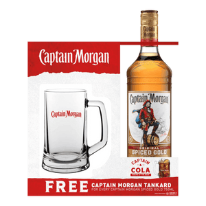 Captain Morgan Original Spiced Rum 750ml Tankard Glass Pack at ₱579.00 | Boozy.ph