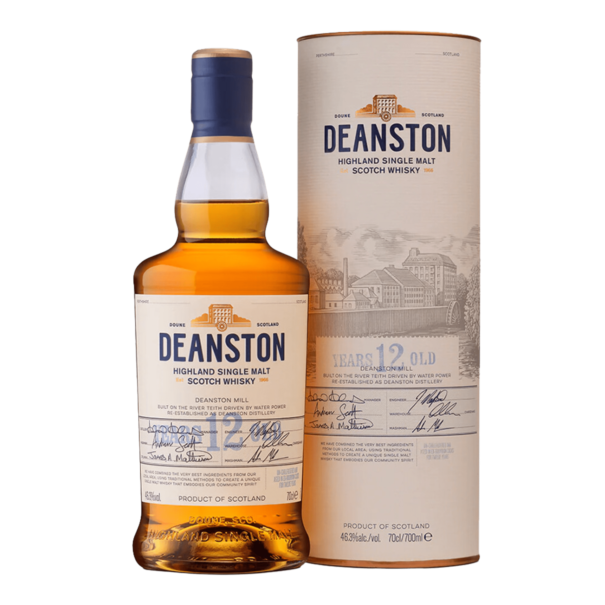 Deanston 12yo Highland Single Malt Scotch Whisky 700ml