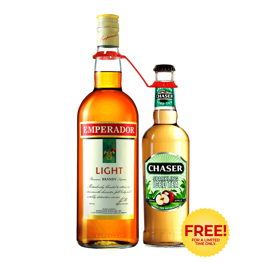 Emperador Light 750ml & Chaser Sparkling Iced Tea 330ml Bundle Boozy.ph