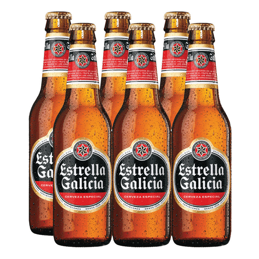 Estrella Galicia 330ml Bundle of 6 at ₱649.00 | Boozy.ph