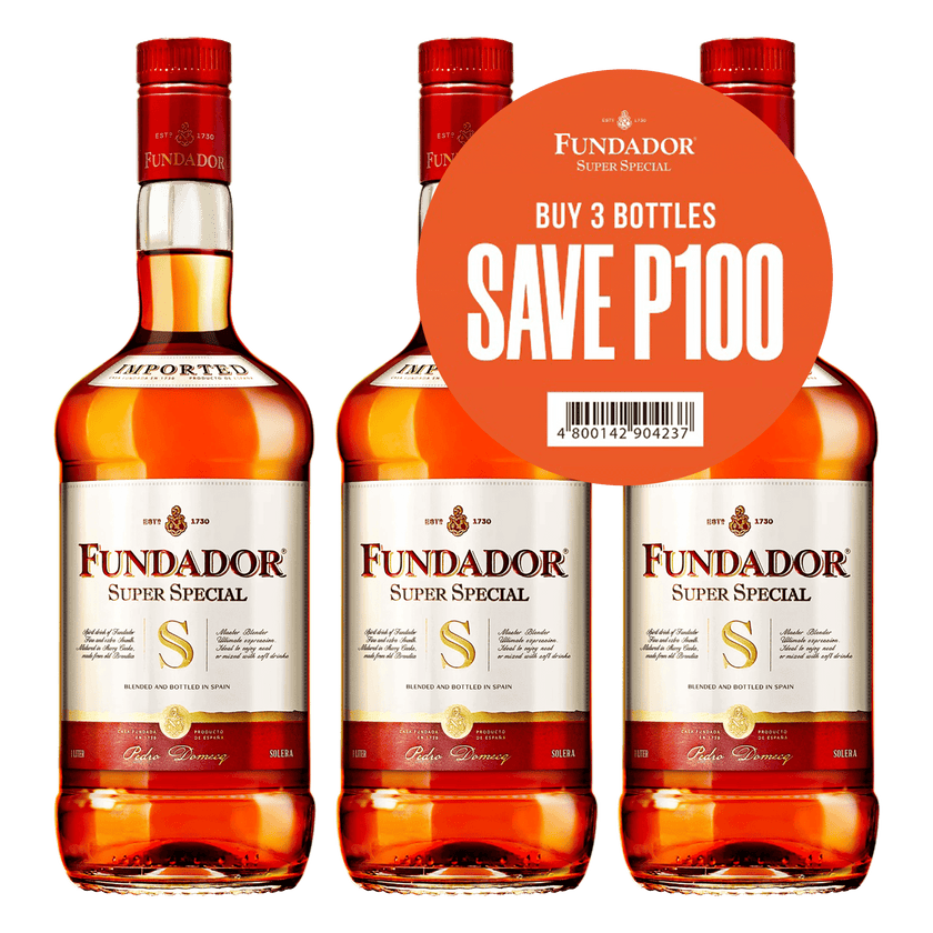 Fundador Super Special Brandy 1L Saver Pack at ₱887.00 | Brandy | Boozy.ph