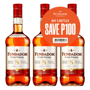 Fundador Super Special Brandy 1L Bundle of 3 at ₱987.00 | Boozy.ph