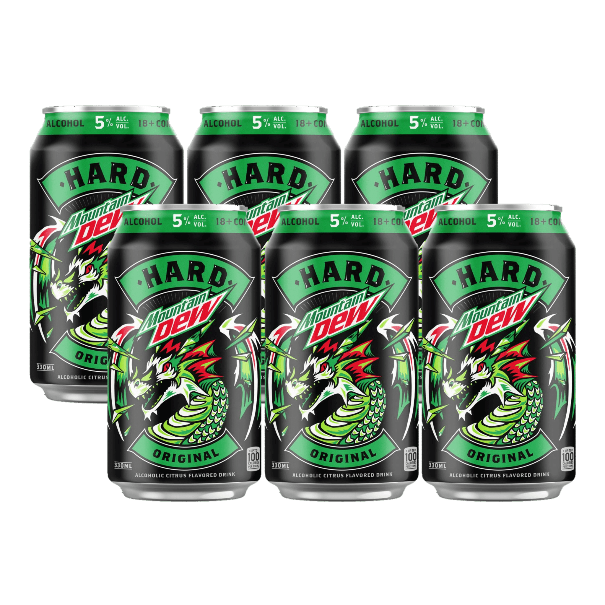 Hard Mountain Dew Original 330ml Can Bundle of 6 at ₱474.00 | Boozy.ph