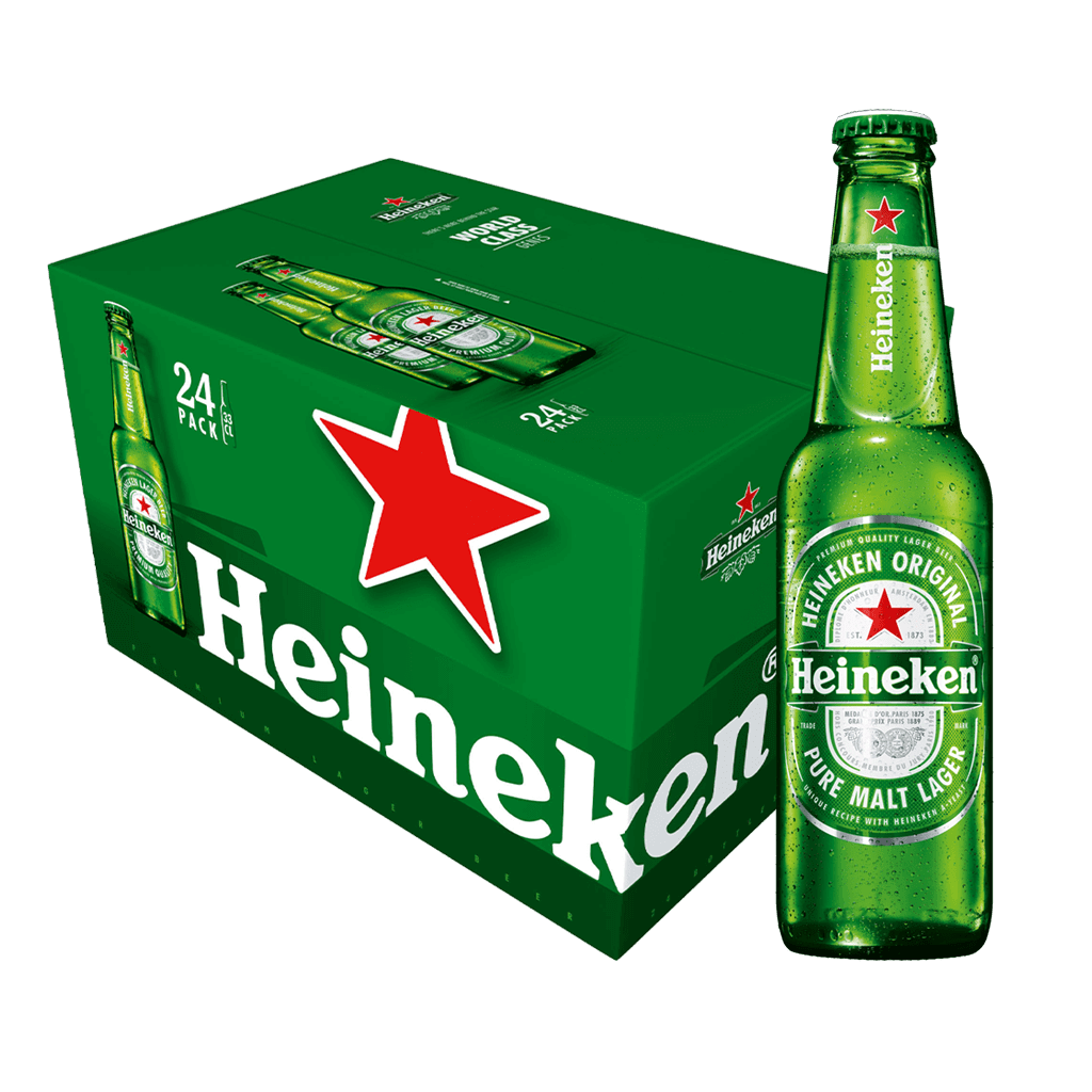 Heineken Case 24 Bottles - Dutch Pale Lager Beer - 330ml - Boozy.ph