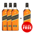 Johnnie Walker Black Label 1L Bundle of 4 at ₱4497.00 | Boozy.ph