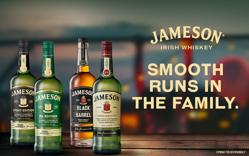 Jameson Smooth Runs in the Family Whiskey Gift Set 4 x 50 ml