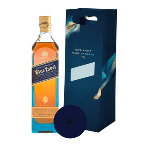 Johnnie Walker Blue Label Blended Scotch Whisky 750ml + Johnnie Walker Blue Label Gift Bag with Leather Coaster at ₱8991.00 | Boozy.ph