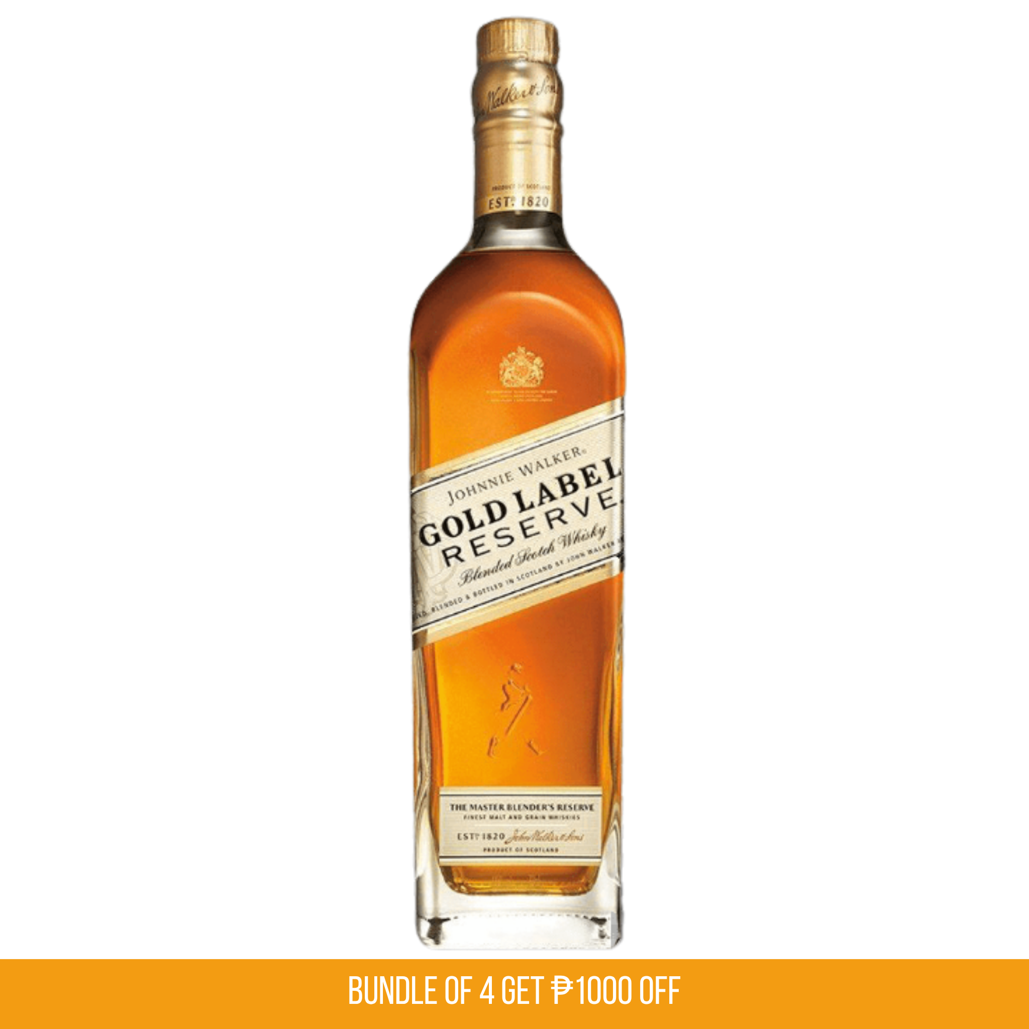 Johnnie Walker Gold Label Reserve Blended Scotch Whisky 750ml Bundle – Buy 4 Get 1000 OFF