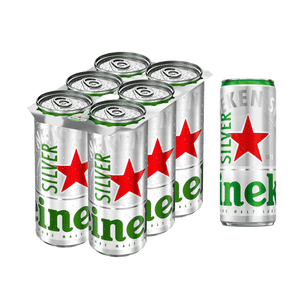 Heineken Silver 330ml Can Bundle of 6 at ₱594.00 | Boozy.ph