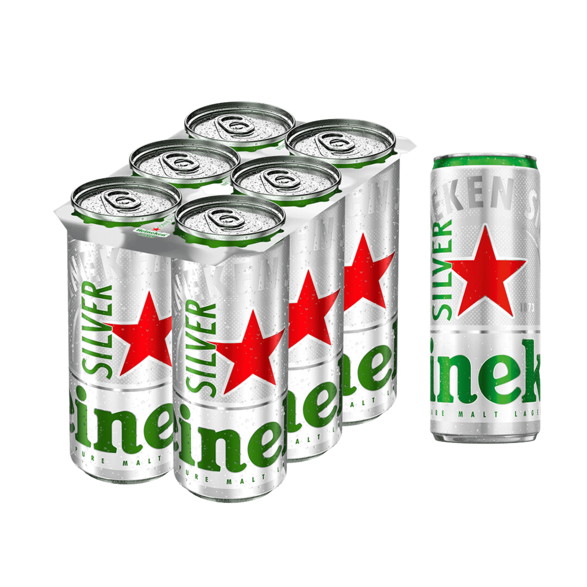 Heineken Silver 330ml Can 6-Pack