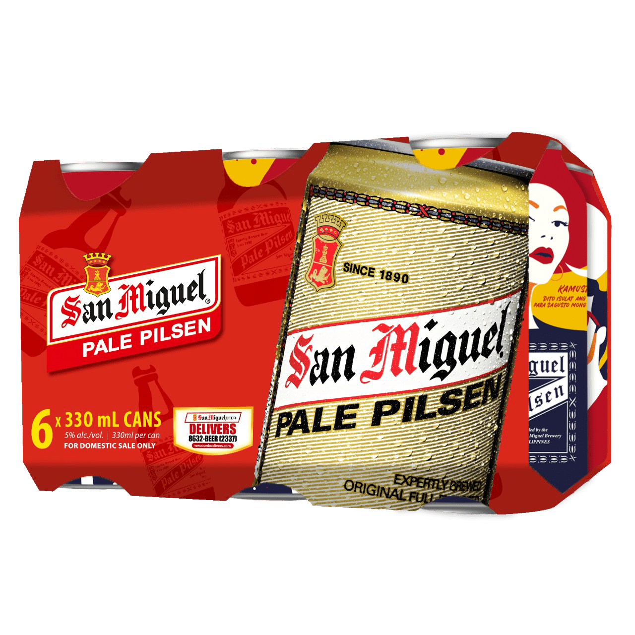 San Miguel Pale Pilsen 330 mL Can 6-Pack at ₱399.00