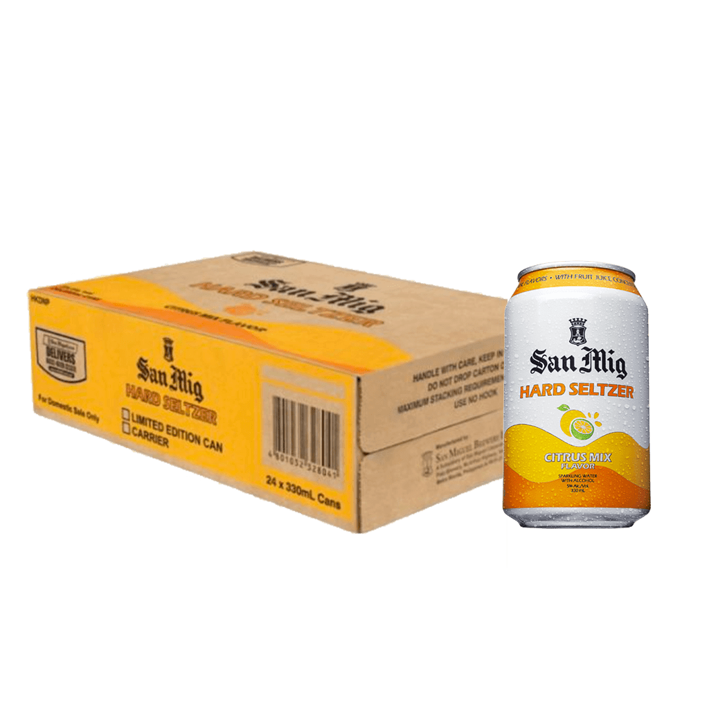 San Mig Hard Seltzer Citrus Mix 330ml Bundle of 24 at ₱1409.00 | Boozy.ph