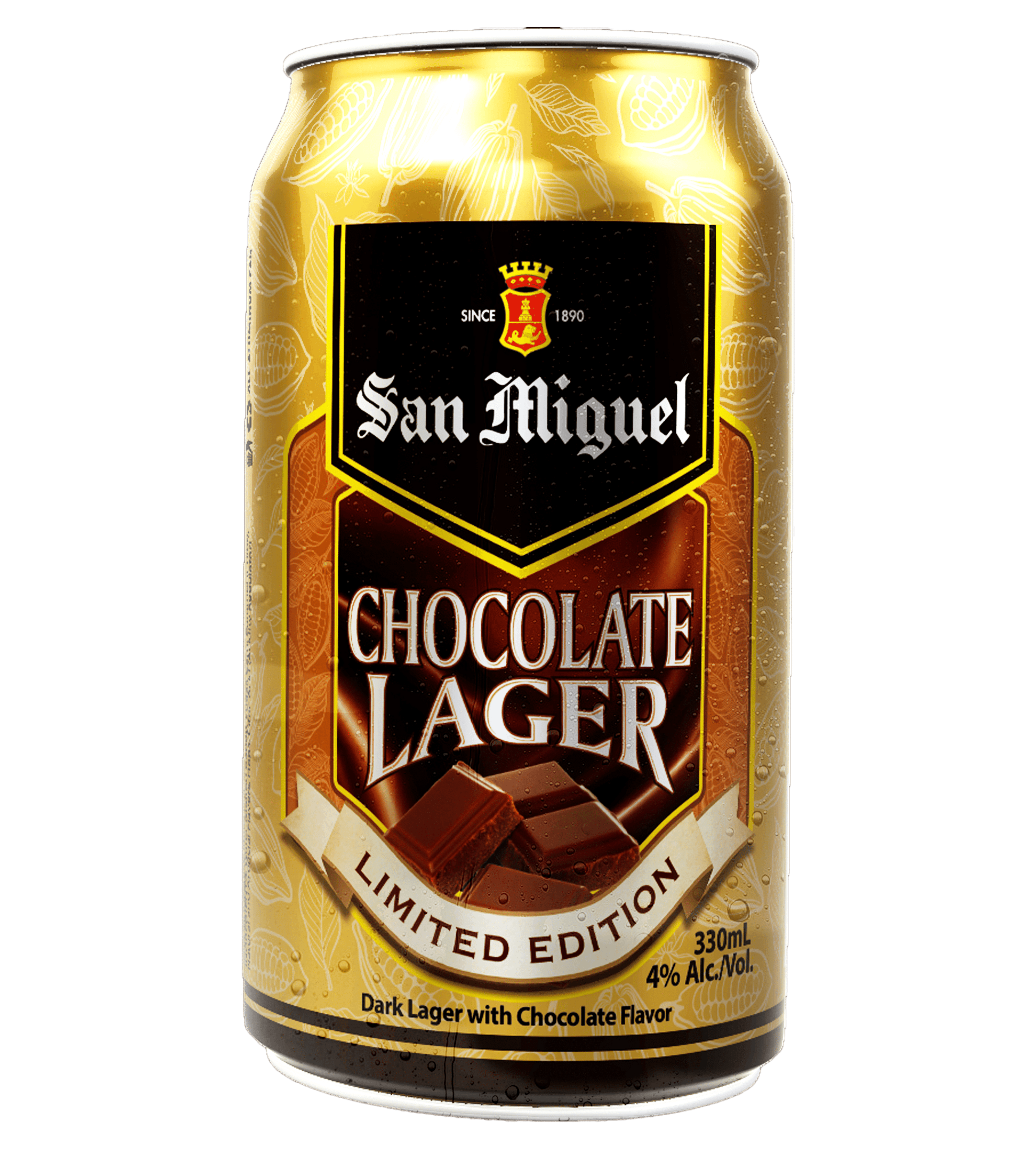 San Miguel Chocolate Lager 330 mL Can at ₱89.00 | Boozy.ph