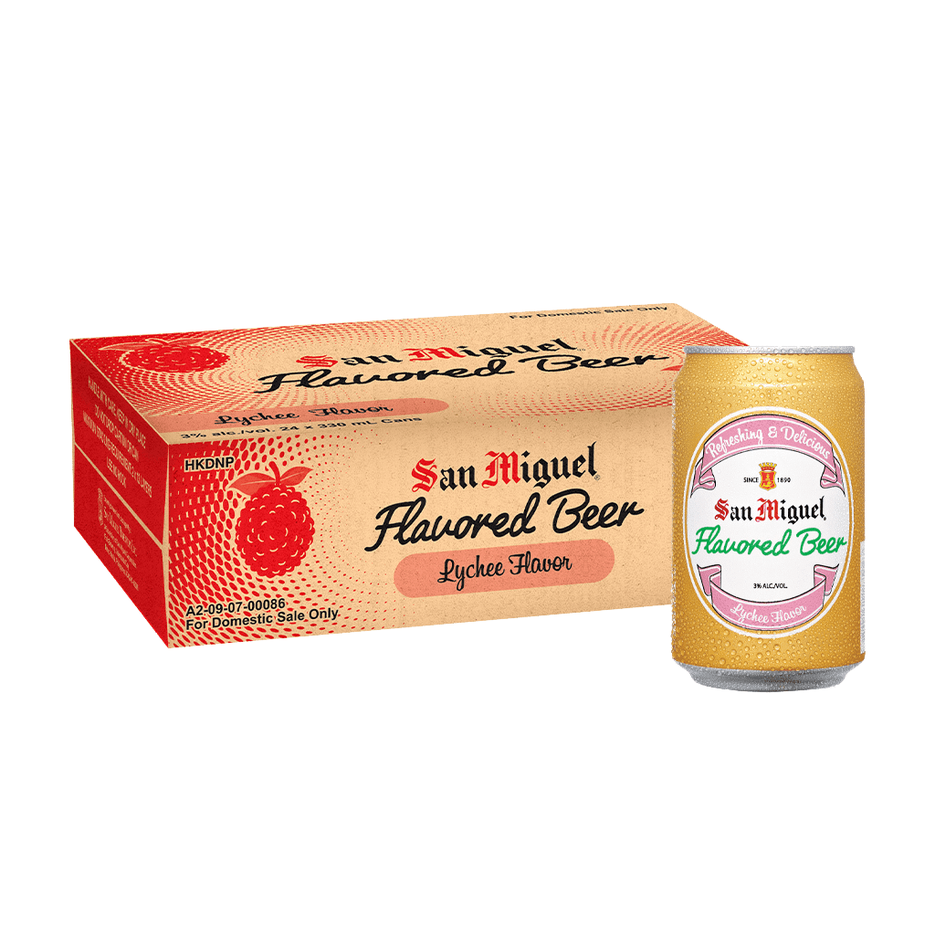 San Miguel Flavored Beer Lychee 330 mL Can Case of 24
