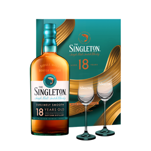 The Singleton of Dufftown 18 Year Old 700ml with (2) Tulip Glasses