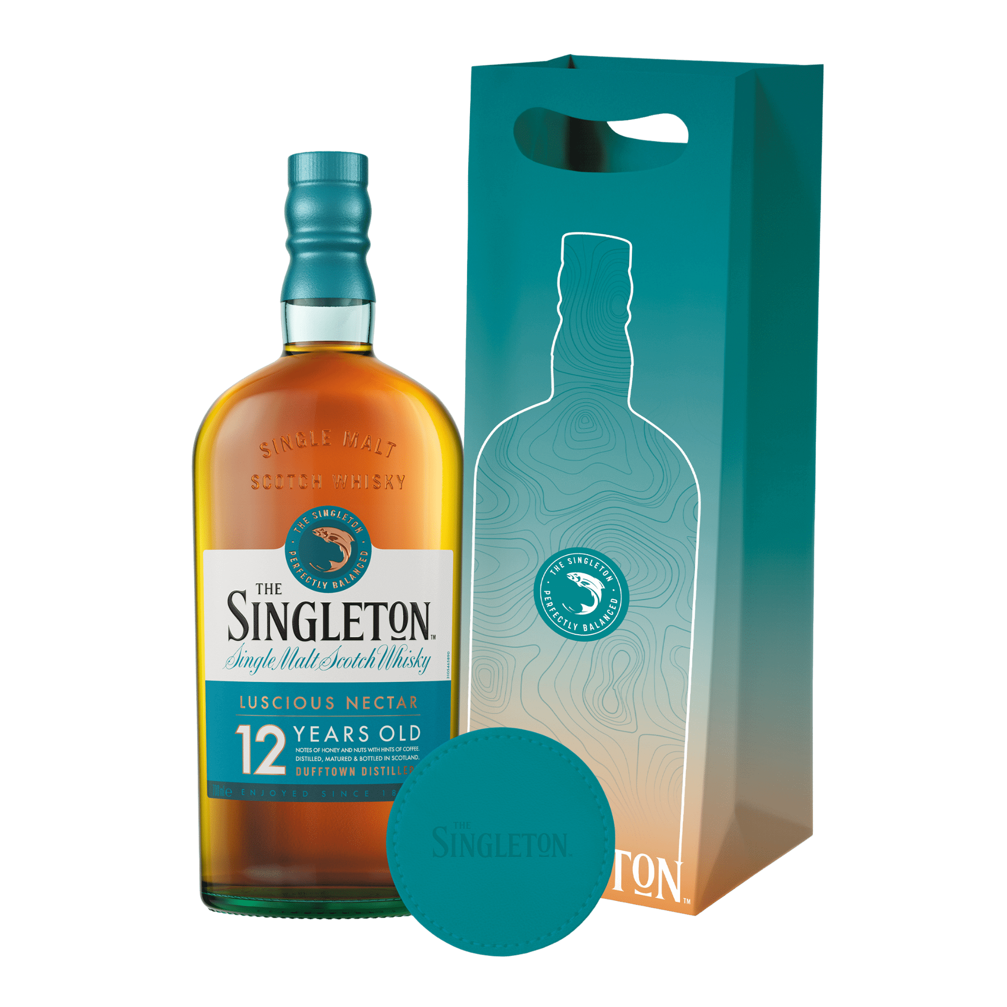 The Singleton of Dufftown 12yo Single Malt Scotch Whisky 700ml + The Singleton Gift Bag with Leather Coaster at ₱2359.00 | Boozy.ph