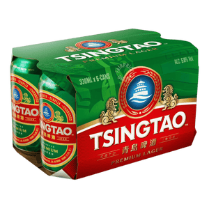 Tsingtao Imported Premium Lager 330ml Can 6-Pack at ₱570.00 | Boozy.ph