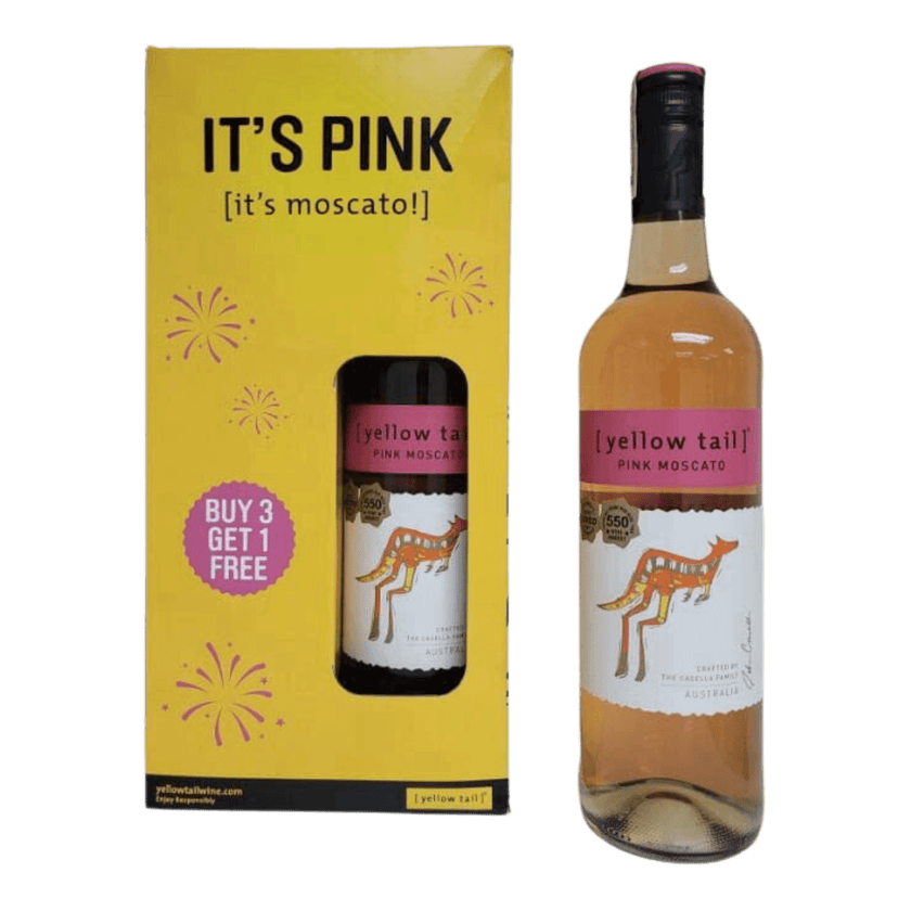 Yellow Tail Pink Moscato 750ml Holiday Pack at ₱1959.00 | Wine | Boozy.ph