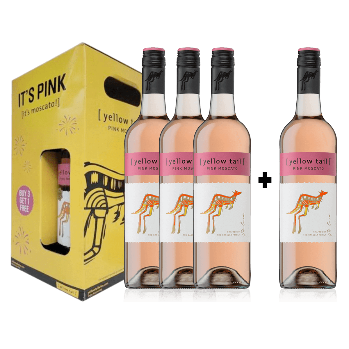 Yellow Tail Pink Moscato 750ml Holiday Pack at ₱1779.00 | Boozy.ph