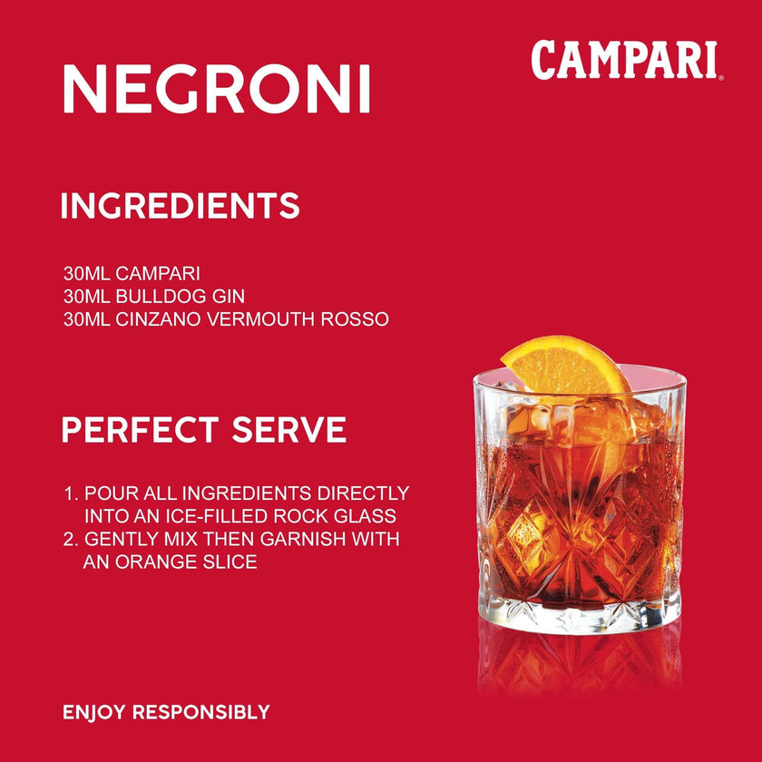 Campari Bitter 750ml at ₱1249.00 | Liqueur | Boozy.ph