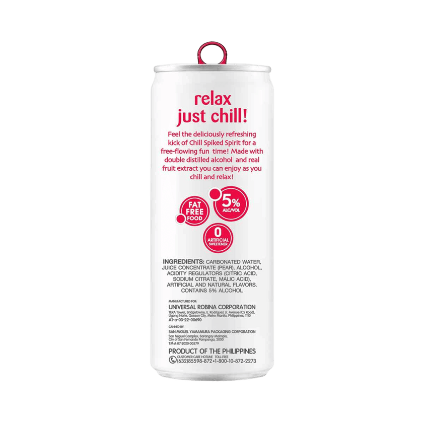 Chill Spiked Spirit Red Apple 330ml at ₱65.00 | RTD | Boozy.ph