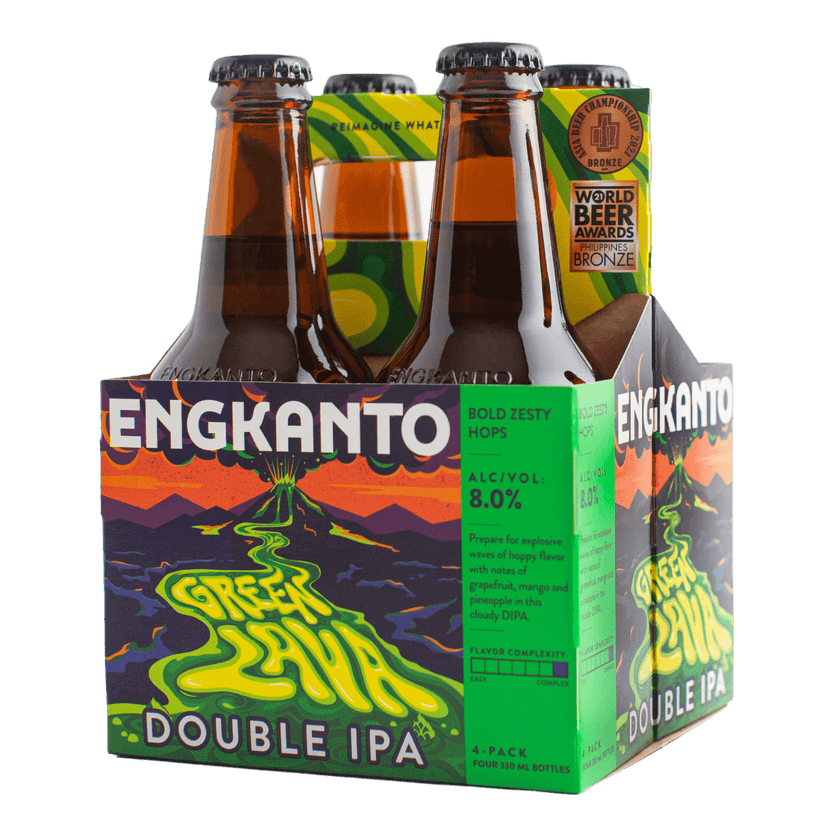 Engkanto Green Lava - Double IPA 330mL Bottle 4-Pack at ₱572.00 | Beer | Boozy.ph
