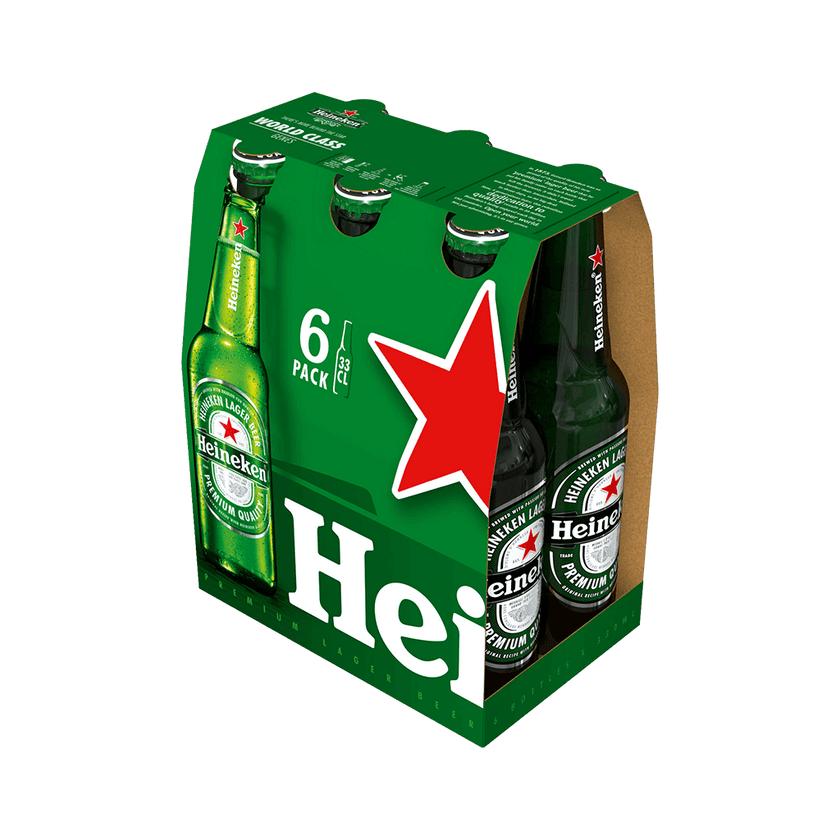 Heineken Original Lager Beer 330ml Bottle 6-Pack at ₱509.00 | Beer | Boozy.ph