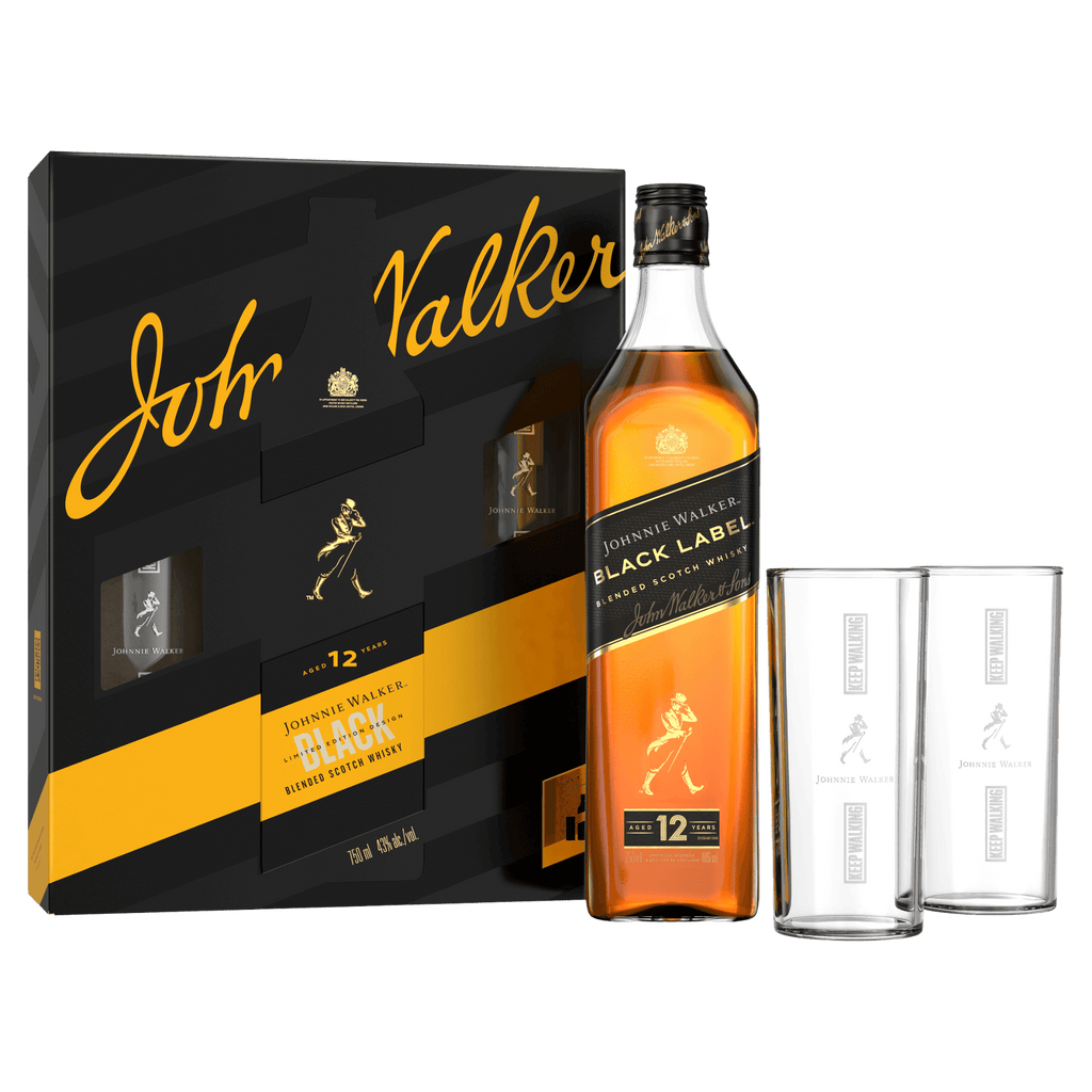 Johnnie Walker Black Label 1L Festive Gift Pack - Boozy.ph