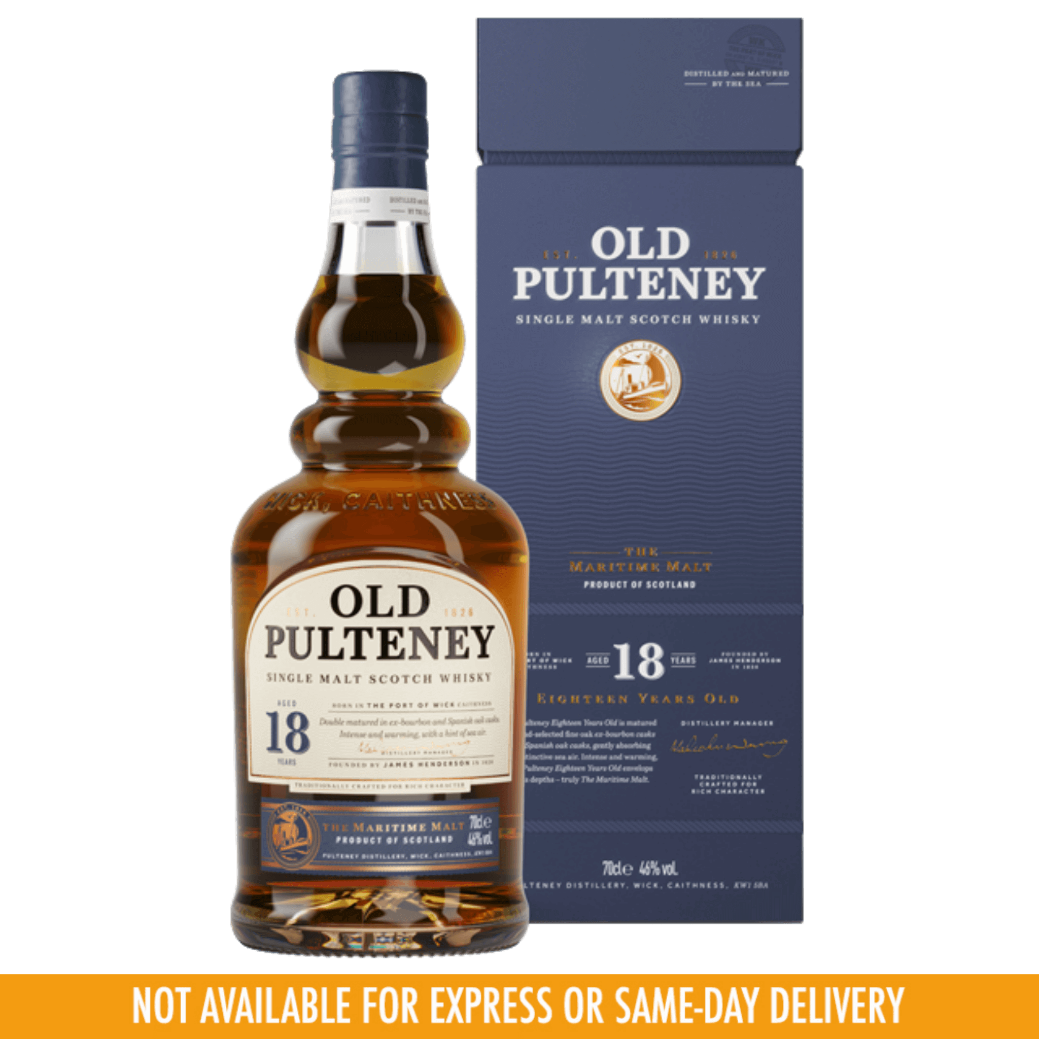 Old Pulteney 18yo 700ml at ₱9049.00 | Boozy.ph