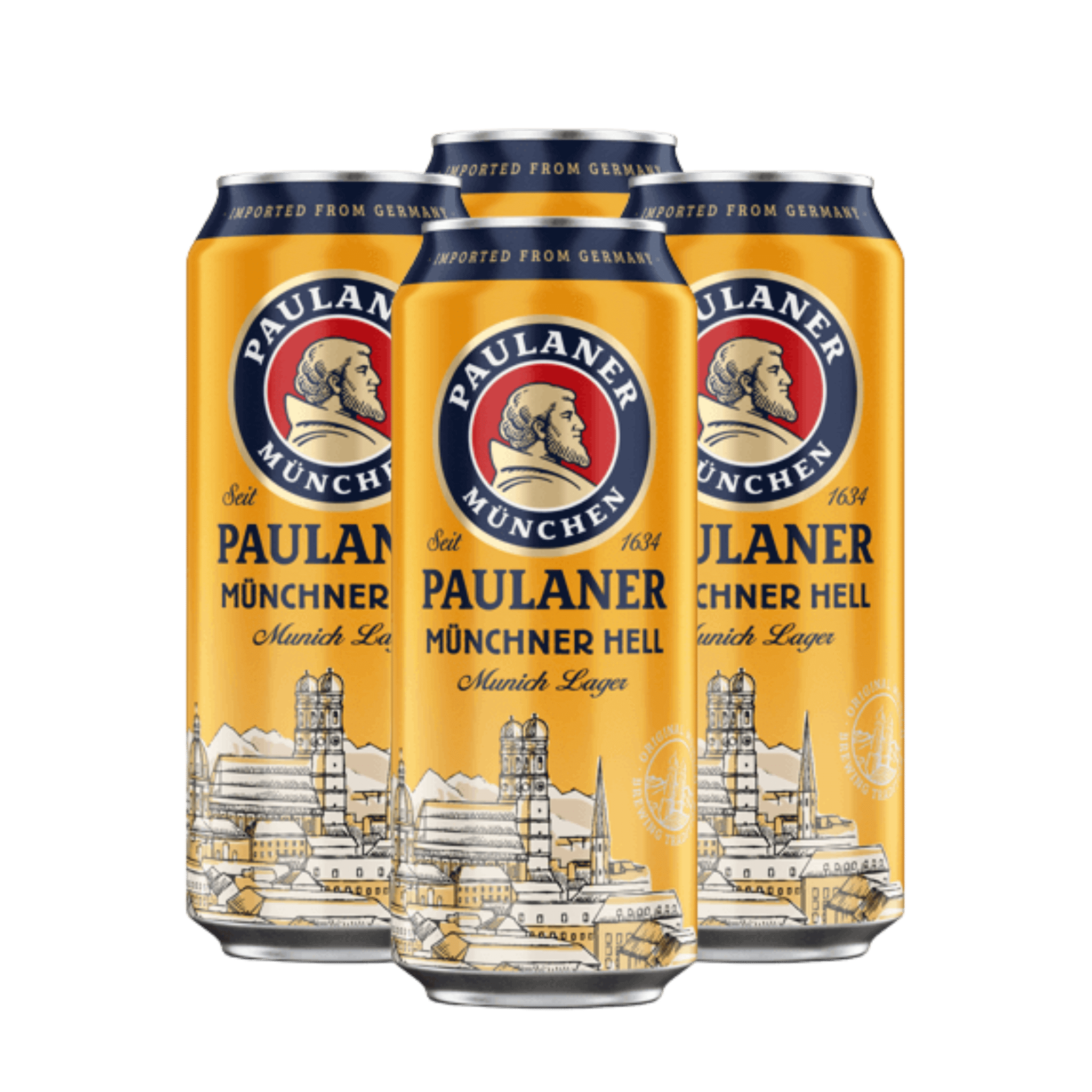 Paulaner Original Munchner Hell 500ml Can Bundle of 4 at ₱572.00 | Boozy.ph