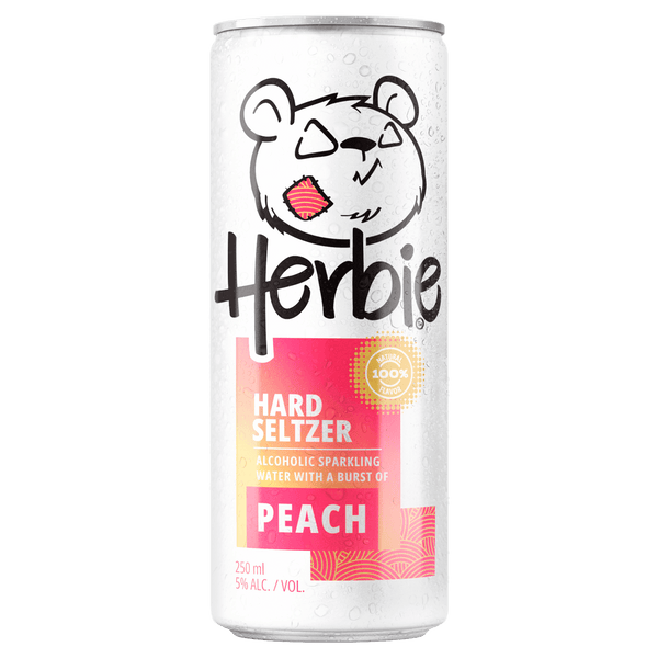 Herbie Hard Seltzer Peach 250ml at ₱139.00