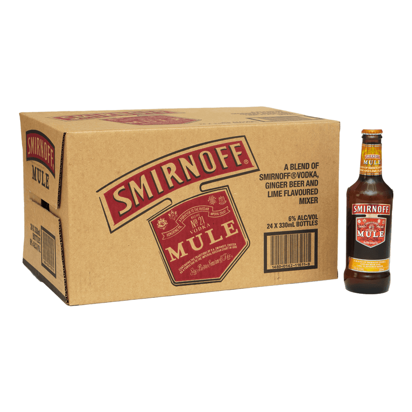 Smirnoff Mule Vodka Ginger Beer 330ml Bottle Case of 24 at ₱1188.00 | RTD | Boozy.ph