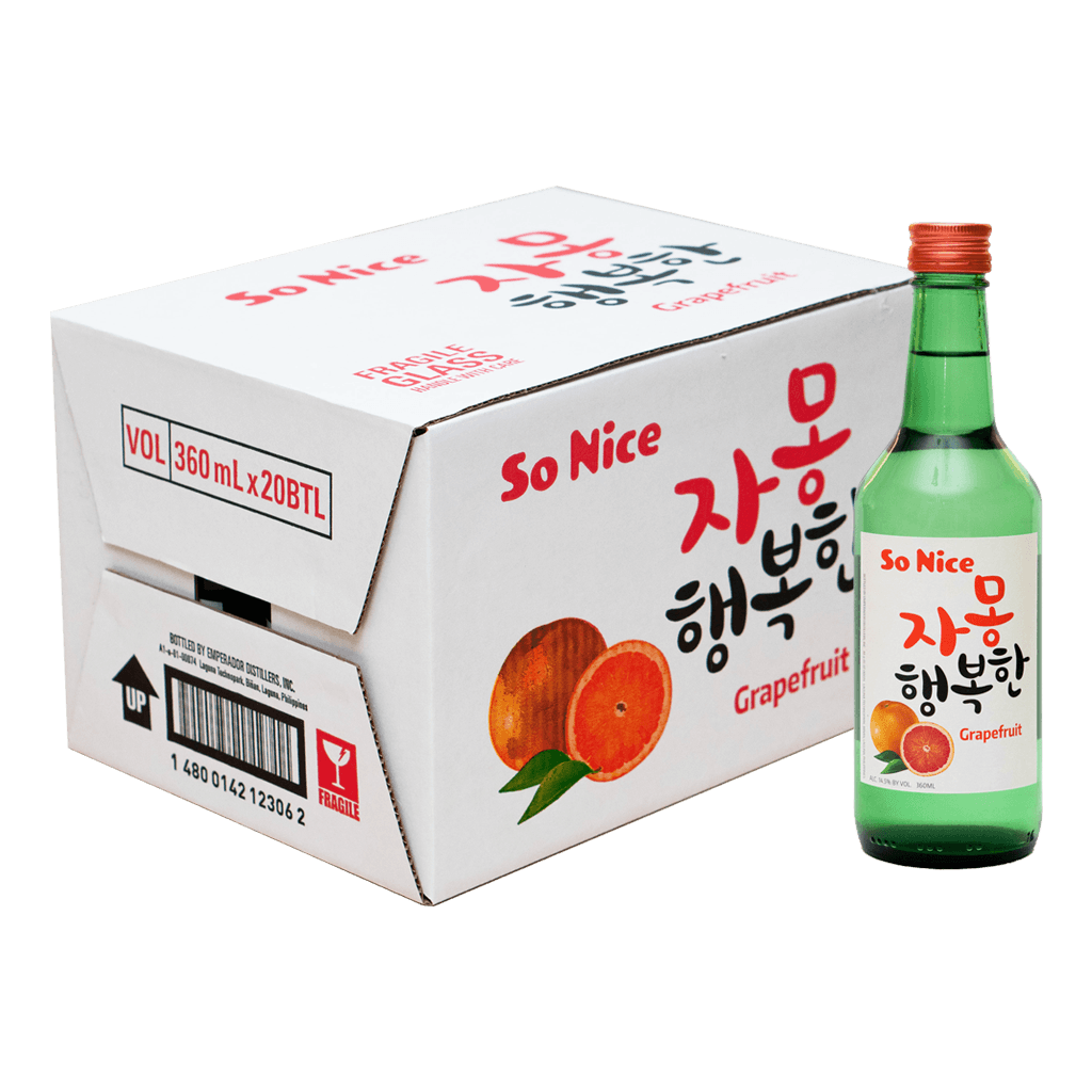 So Nice Grapefruit Soju 360ml Case of 20 at ₱1199.00